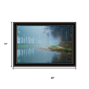 HomeRoots Set of Two Misty Rivers Framed Wall Art - Elegant Landscape Prints for Living Room or Office Decor 568737