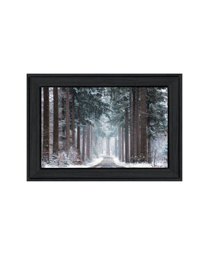 HomeRoots Set of Two Framed Winter Wonderland Prints - Elegant Black Frames for Timeless Home Decor Charm 568743