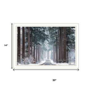 HomeRoots Set of Two Framed Winter Wonderland Prints - Modern Black Wall Art for Seasonal Home Decor 568746