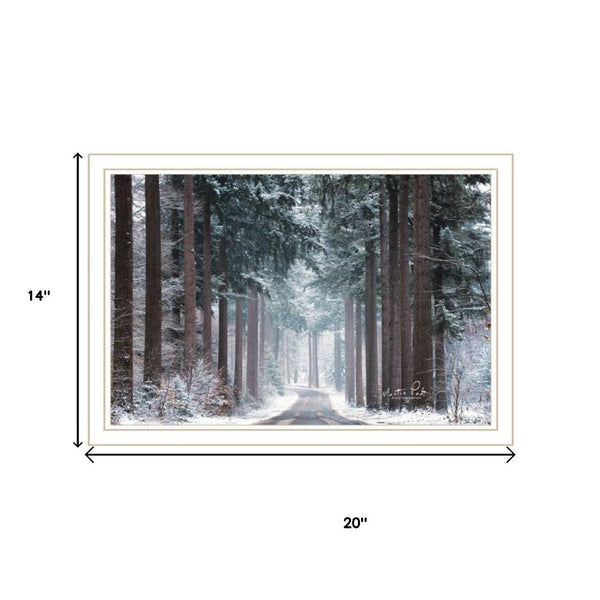 HomeRoots Set of Two Framed Winter Wonderland Prints - Modern Black Wall Art for Seasonal Home Decor 568746