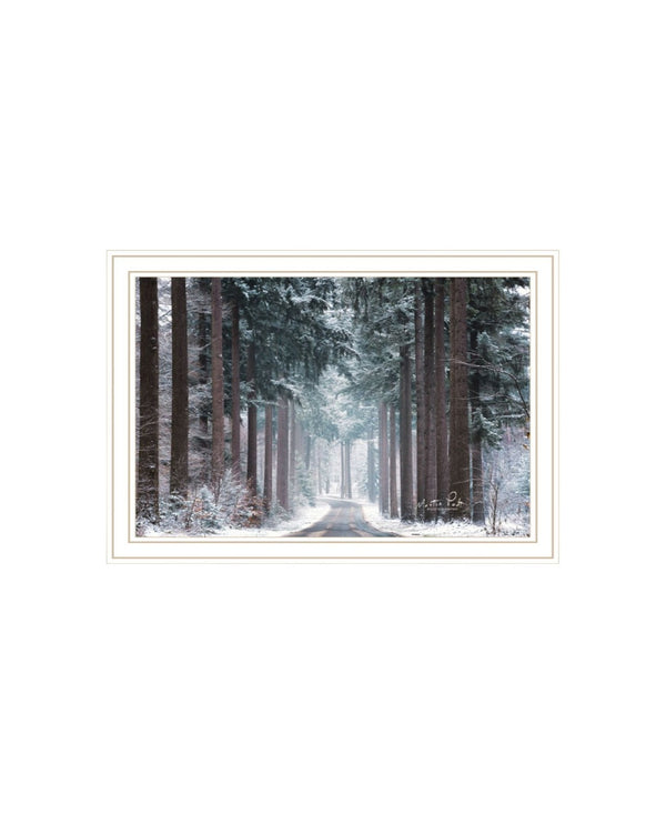 HomeRoots Set of Two Framed Winter Wonderland Prints - Modern Black Wall Art for Seasonal Home Decor 568746