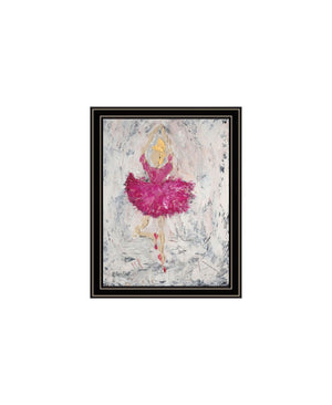 HomeRoots Set of Two Elegant Ballerina Dancer Prints in Sleek Black Frames – Perfect Wall Art for Any Room! 568748