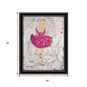HomeRoots Set of Two Elegant Ballerina Dancer Prints in Sleek Black Frames – Perfect Wall Art for Any Room! 568748