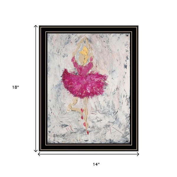 HomeRoots Set of Two Elegant Ballerina Dancer Prints in Sleek Black Frames – Perfect Wall Art for Any Room! 568748