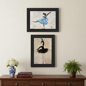 HomeRoots Set of Two "Ballerina Collection" Elegant Black Framed Wall Art for Chic Home Décor & Style 568750
