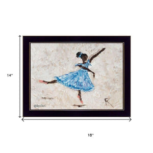 HomeRoots Set of Two Ballerina Collection Black Framed Wall Art Prints for Elegant Home Décor Upgrade 568751