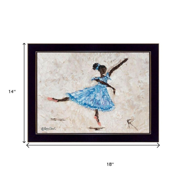 HomeRoots Set of Two Ballerina Collection Black Framed Wall Art Prints for Elegant Home Décor Upgrade 568751