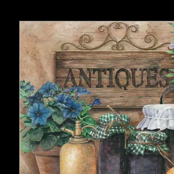HomeRoots Set of Three Antique Herb Illustrations in Black Frames – Timeless Kitchen Wall Art Decor 568766