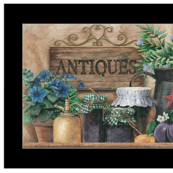 HomeRoots Set of Three Antique Herb Illustrations in Black Frames – Timeless Kitchen Wall Art Decor 568766