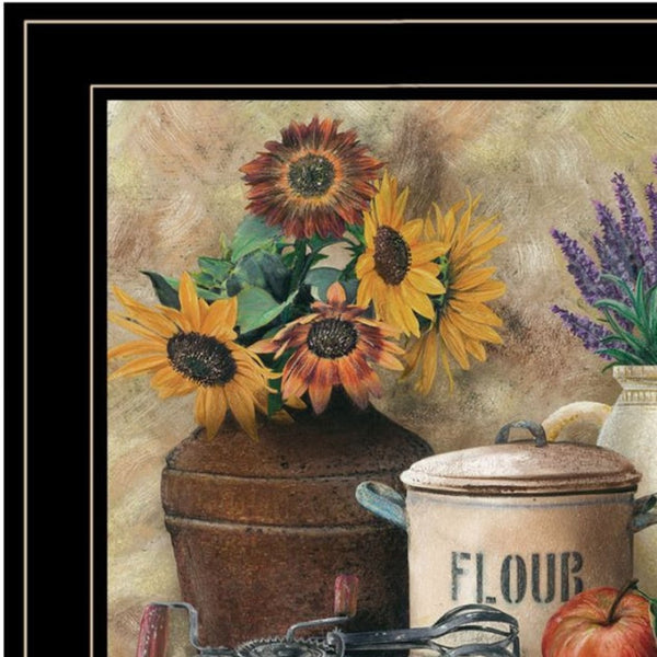 HomeRoots Set of Three Antique Kitchen Wall Art Prints - "Sugar and Spice" Framed Decor for Your Home 568770
