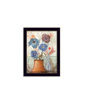 HomeRoots Set of Two Floral Dreams Wall Art - Modern Botanical Prints in Sleek Black Frames for Home Décor 568772