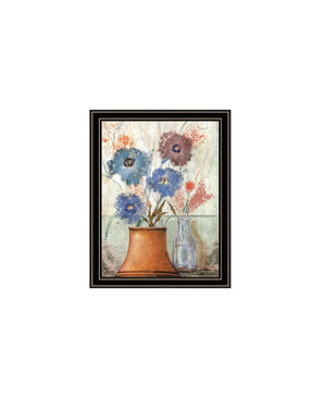 HomeRoots Set of Two Floral Dreams Black Framed Wall Art Prints - Elegant Decor for Any Room, Ready to Hang! 568773