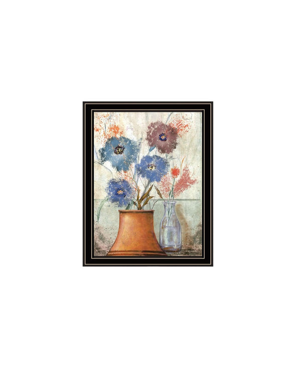 HomeRoots Set of Two Floral Dreams Black Framed Wall Art Prints - Elegant Decor for Any Room, Ready to Hang! 568773