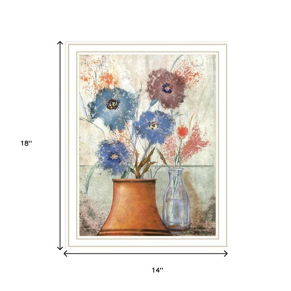 HomeRoots Set of Two Floral Dreams White Framed Wall Art - Elegant Prints to Brighten Any Room Effortlessly 568774