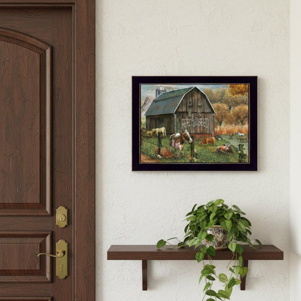 HomeRoots Set of Two Framed "Feed and Seed" Prints – Rustic Wall Art for Farmhouse Decor, Easy to Hang! 568775