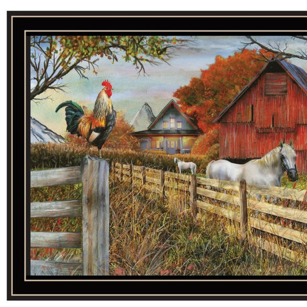 HomeRoots Set of Two Farmhouse-Inspired Feed and Seed Black Framed Prints for Modern Home Decor Displays 568776
