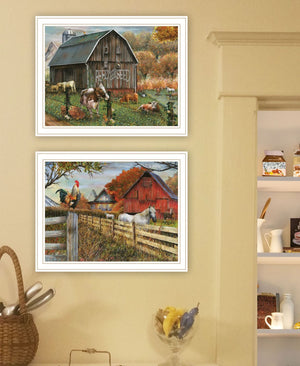 HomeRoots Set of Two Framed "Feed and Seed" Art Prints – Vibrant Farmhouse Wall Decor for Any Room 568777