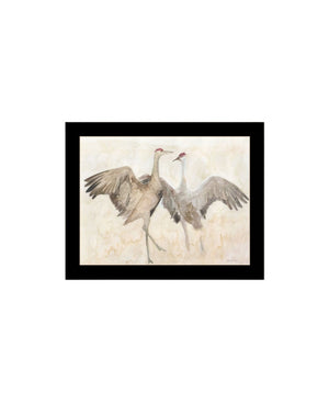 HomeRoots Set of Two Sandhill Cranes Framed Wall Art - Elegant Wildlife Prints for Timeless Home Decor 568780
