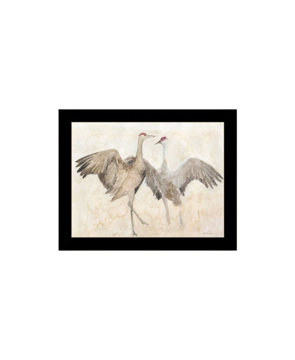 HomeRoots Set of Two Sandhill Cranes Framed Wall Art - Elegant Wildlife Prints for Timeless Home Decor 568780