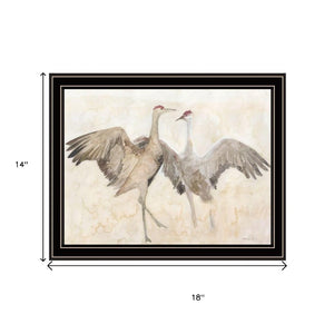 HomeRoots Set of Two Sandhill Cranes Framed Wall Art Prints - Elegant Wildlife Decor for Modern Spaces 568781