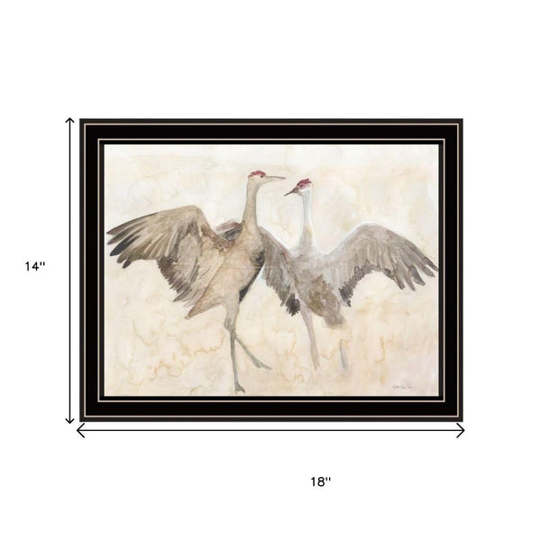 HomeRoots Set of Two Sandhill Cranes Framed Wall Art Prints - Elegant Wildlife Decor for Modern Spaces 568781