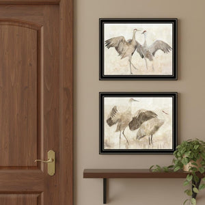 HomeRoots Set of Two Sandhill Cranes Framed Wall Art Prints - Elegant Wildlife Decor for Modern Spaces 568781