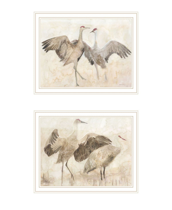 HomeRoots Set of Two Elegant Sandhill Crane Framed Wall Art Prints – Perfect for Stylish Home Décor & Focal Points 568782