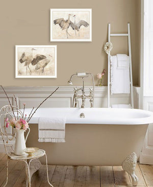 HomeRoots Set of Two Elegant Sandhill Crane Framed Wall Art Prints – Perfect for Stylish Home Décor & Focal Points 568782