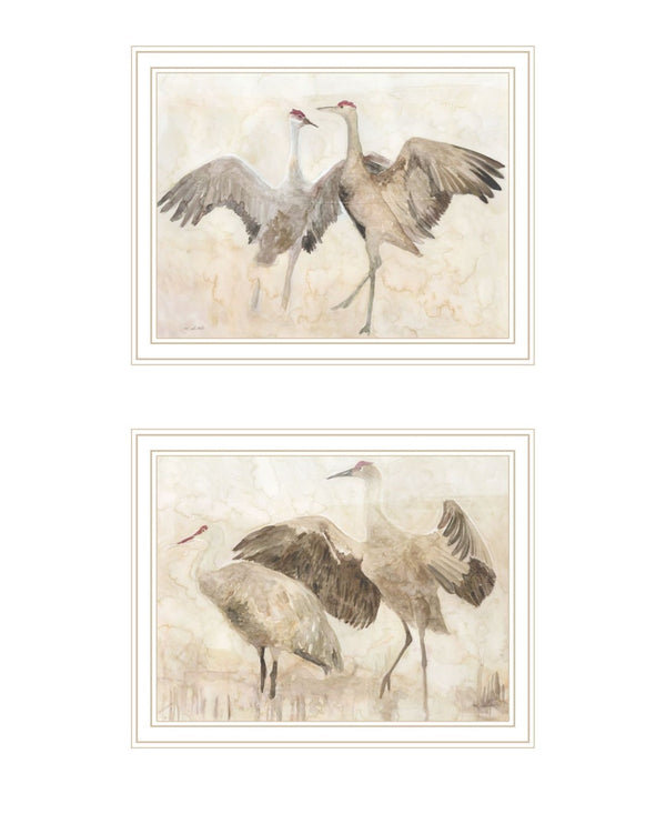HomeRoots Set of Two Elegant Sandhill Crane Framed Wall Art Prints – Perfect for Stylish Home Décor & Focal Points 568782