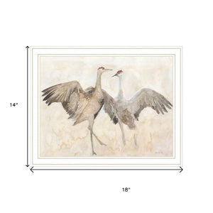 HomeRoots Set of Two Elegant Sandhill Crane Framed Wall Art Prints – Perfect for Stylish Home Décor & Focal Points 568782