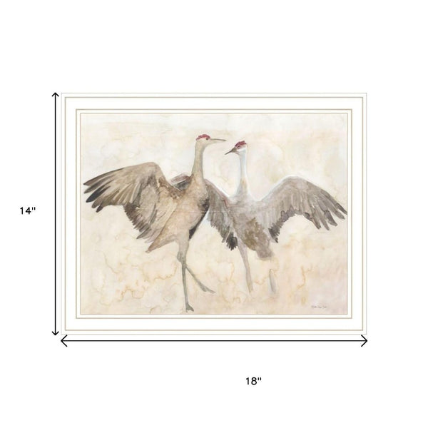 HomeRoots Set of Two Elegant Sandhill Crane Framed Wall Art Prints – Perfect for Stylish Home Décor & Focal Points 568782