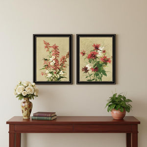 HomeRoots Set of Two Meadow Flowers Framed Wall Art - Elegant Floral Prints for Timeless Home Decor Update 568784