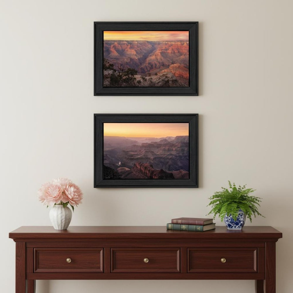 HomeRoots Set of Two Grand Canyon Black Framed Wall Art Prints – Stunning Contemporary Home Décor Pieces 568786