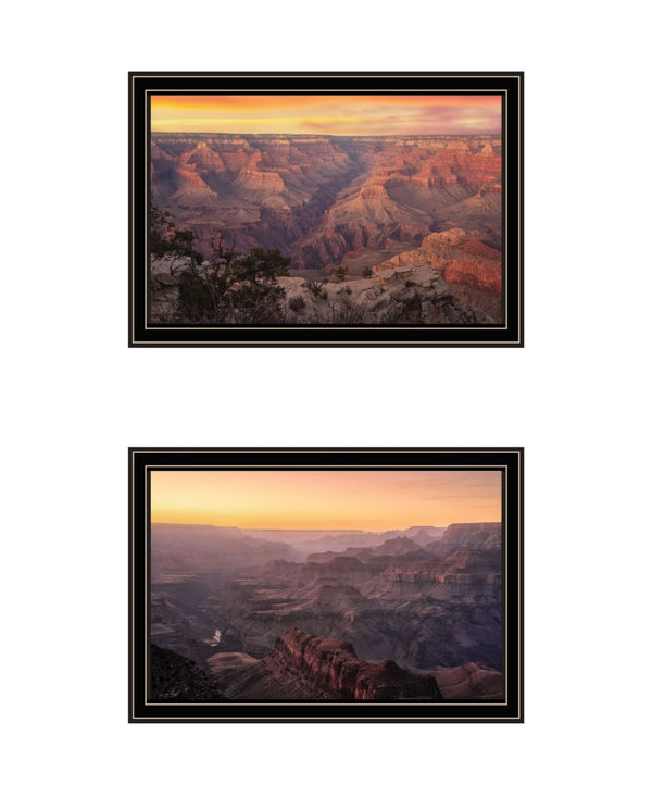 HomeRoots Set of Two Grand Canyon Black Framed Wall Art Prints - Modern Nature-Inspired Decor for Your Home 568787