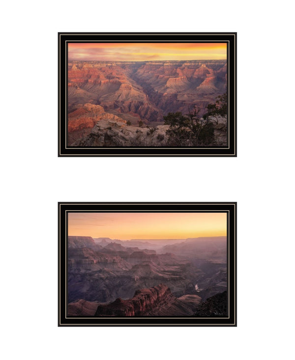 HomeRoots Set of Two Grand Canyon Black Framed Wall Art Prints - Modern Nature-Inspired Decor for Your Home 568787