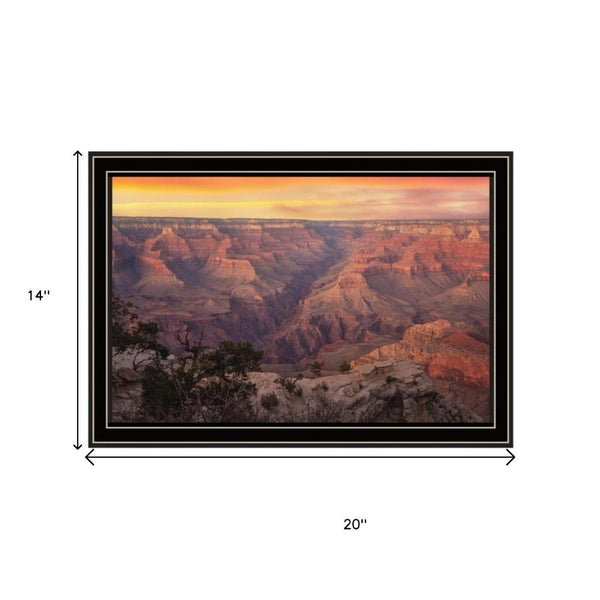 HomeRoots Set of Two Grand Canyon Black Framed Wall Art Prints - Modern Nature-Inspired Decor for Your Home 568787