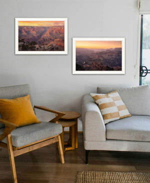 HomeRoots Set of Two Grand Canyon Framed Wall Art Prints - Modern Acrylic-Style Home Decor for Any Room 568788