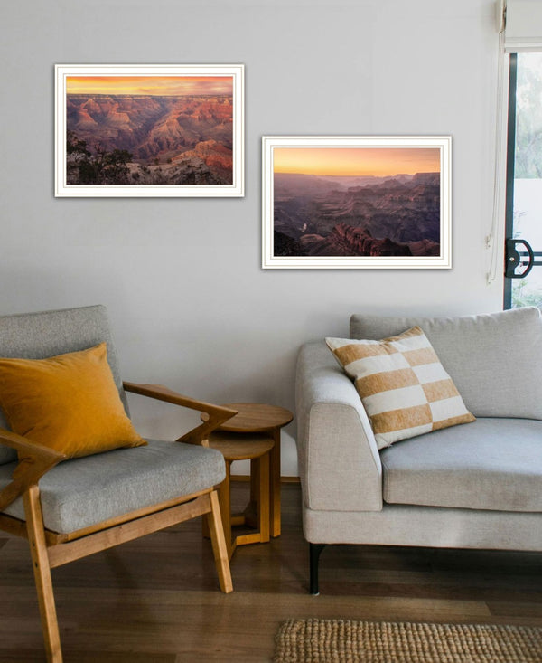 HomeRoots Set of Two Grand Canyon Framed Wall Art Prints - Modern Acrylic-Style Home Decor for Any Room 568788