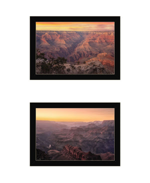 HomeRoots Set of Two Grand Canyon Black Framed Wall Art Prints - Elegant Landscape Decor for Any Space 568789