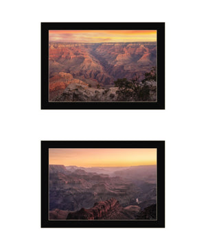 HomeRoots Set of Two Grand Canyon Black Framed Wall Art Prints - Elegant Landscape Decor for Any Space 568789