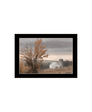 HomeRoots Set of Two Framed Autumn Farmhouse Wall Art Prints - Black Frames for Timeless Home Décor 568793