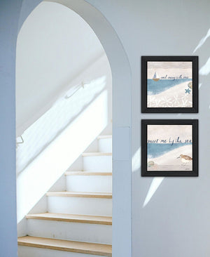 HomeRoots Set of Two Coastal-Inspired Framed Wall Art Prints - Modern Sail Away Decor for Home & Office 568794