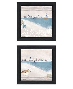 HomeRoots Set of Two Coastal-Inspired Framed Wall Art Prints - Modern Sail Away Decor for Home & Office 568794