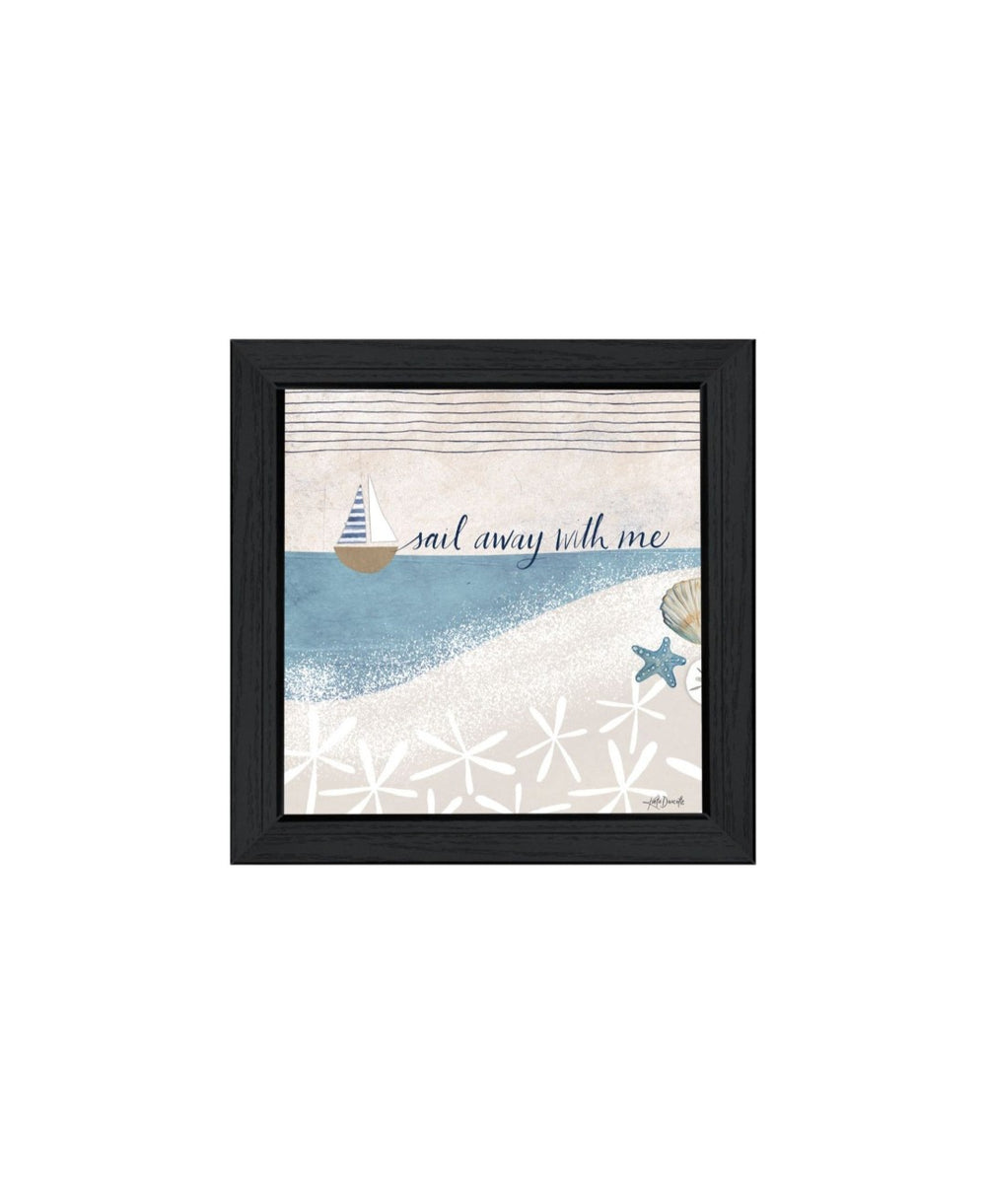 HomeRoots Set of Two Coastal-Inspired Framed Wall Art Prints - Modern Sail Away Decor for Home & Office 568794