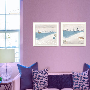HomeRoots Set of Two Coastal Sailboat Wall Art Prints in White Frames – Modern Nautical Decor for Any Room 568796
