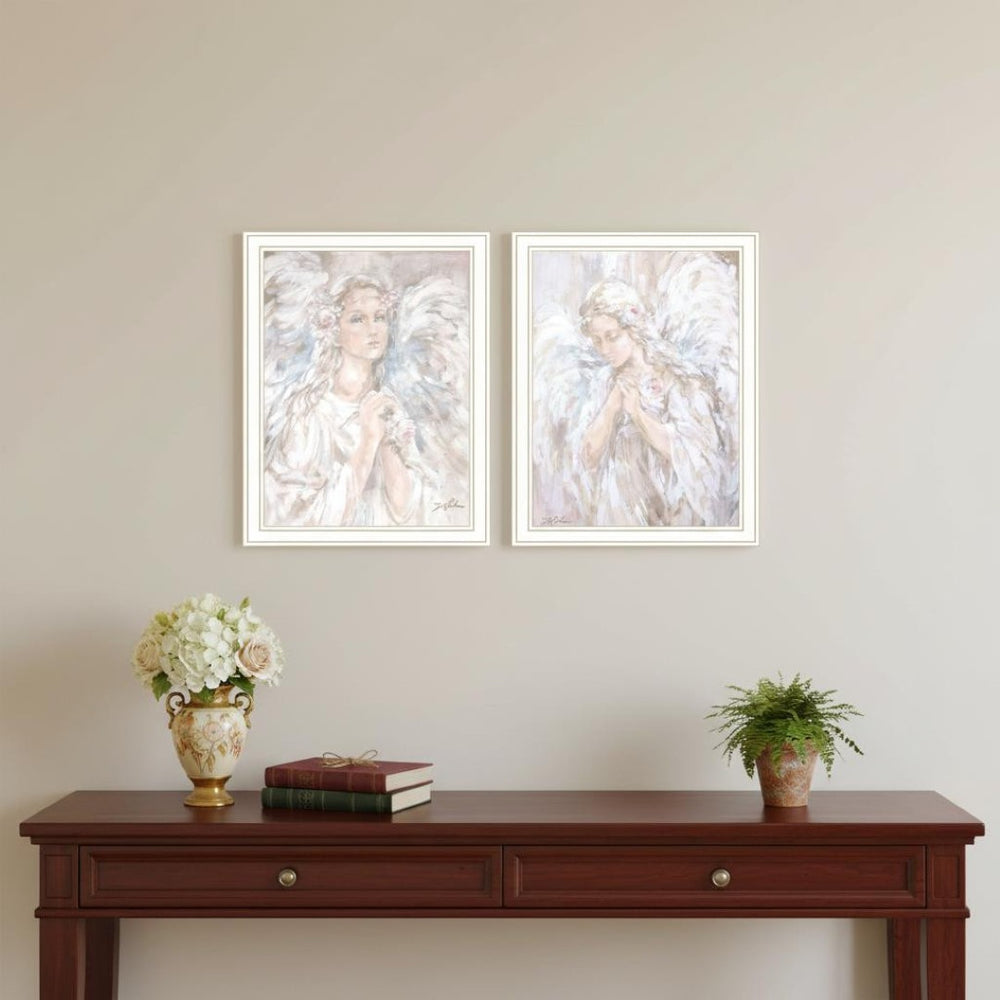 HomeRoots Set of Two Inspirational "Prayer for Peace" Framed Wall Art – Serene Home Decor for Tranquility 568798