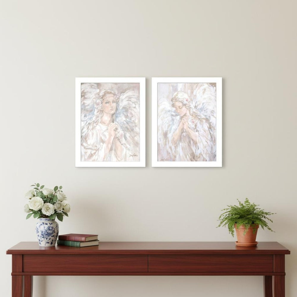 HomeRoots Set of Two Inspirational Prayer for Peace Framed Wall Art - Serene Decor for Tranquil Spaces 568799