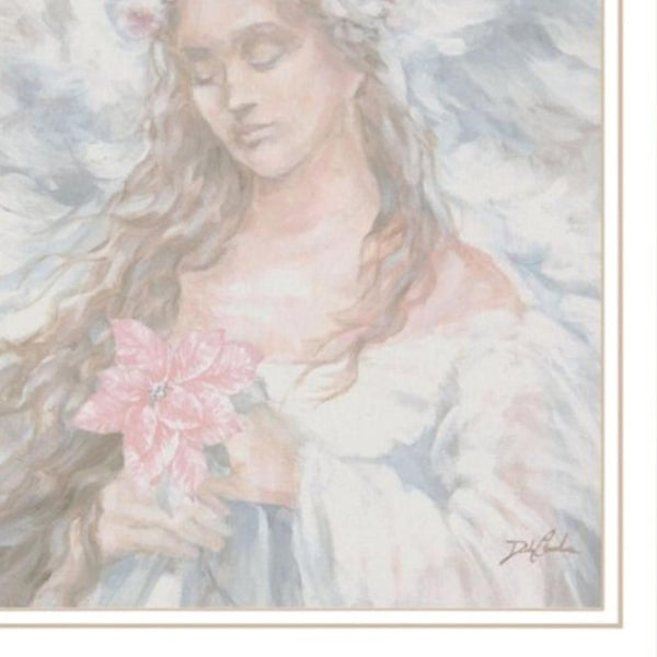 HomeRoots Set of Two White Framed "To Be Free - Love Angel" Wall Art Prints for Modern Home Decor Style 568800