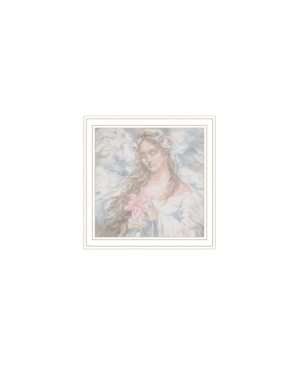 HomeRoots Set of Two White Framed "To Be Free - Love Angel" Wall Art Prints for Modern Home Decor Style 568800