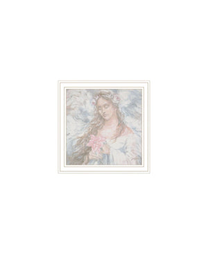 HomeRoots Set of Two White Framed "To Be Free - Love Angel" Wall Art Prints for Modern Home Decor Style 568800